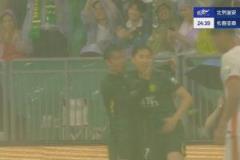 国安2-0领先亚泰，曹永竞第24分钟破门