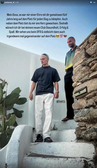 塔祝福维尔茨：愿你在新俱乐部成功，或许还能在场上成为对手